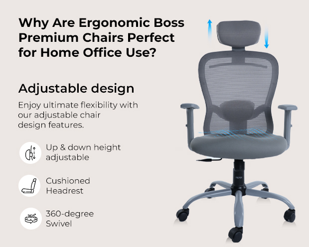 Why Are Ergonomic Boss Premium Chairs Perfect for Home Office Use?